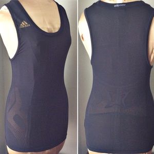 Adidas Adipower Athletic Sheer Mesh Top